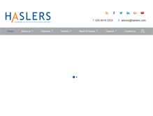 Tablet Screenshot of haslers.com